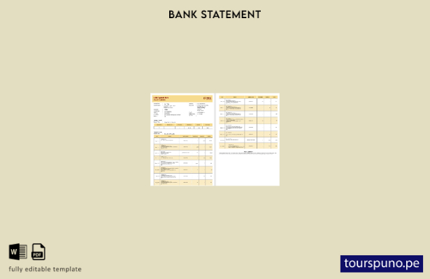 listo para imprimir plantilla de word   extracto bancario NSDL de India